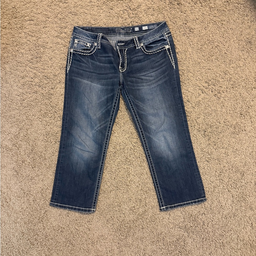 Miss Me Dark Wash Cropped Jean Capris